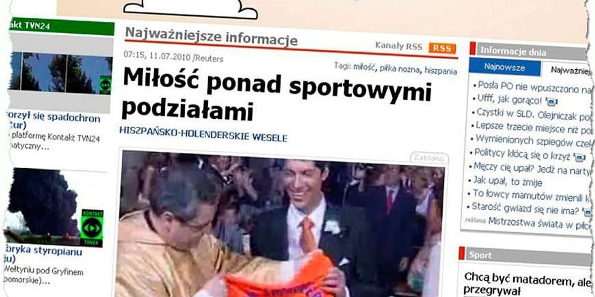 Holender poślubił Hiszpankę. Ksiądz-kibic mu dopiekł!