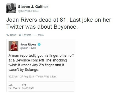 Tweety o śmierci Joan Rivers