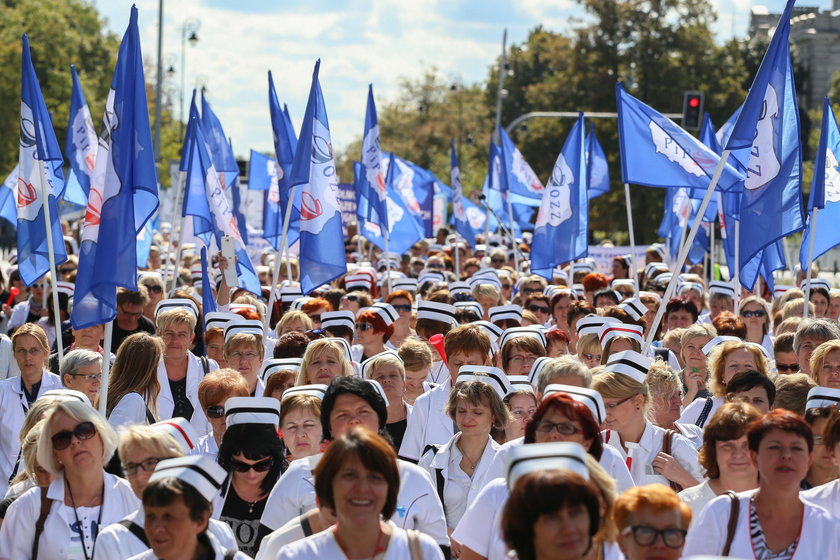 Protest położnych i pielęgniarek