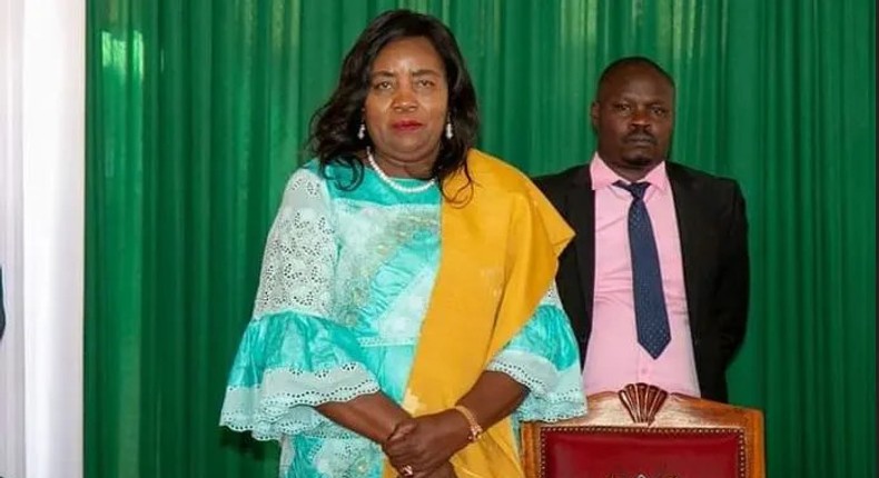 An undated photo of Ida Odinga and her bodyguard Barack Onyango 