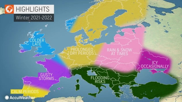 Prognoza pogody na zimę wg AccuWeather