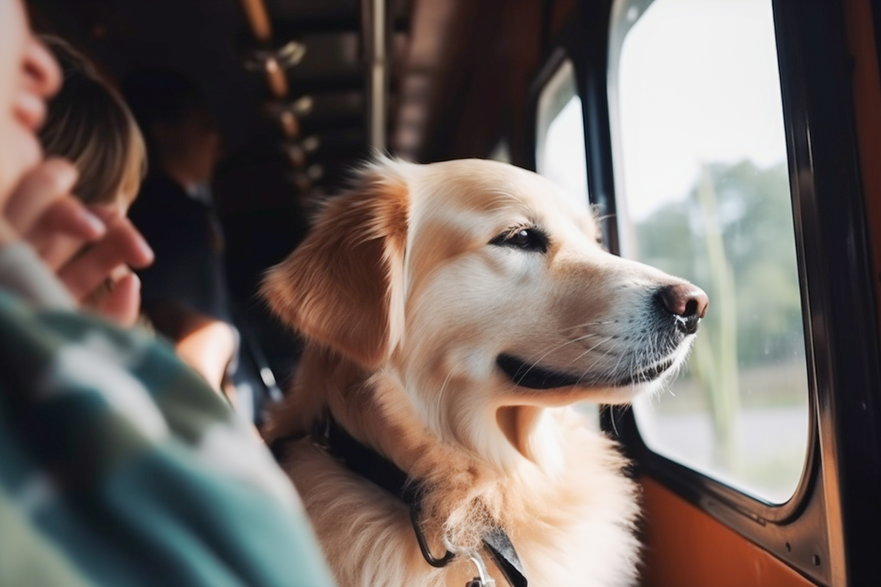 Pies w pociągu