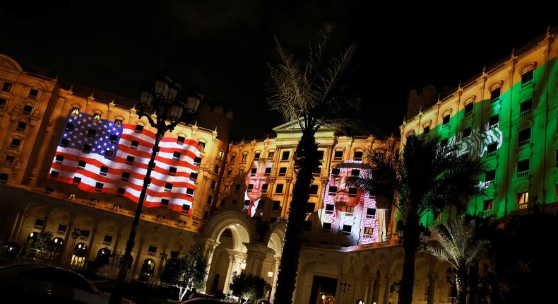 The Ritz-Carlton, where Trump stayed in Riyadh, Saudi Arabia from May 21-22, 2017.
