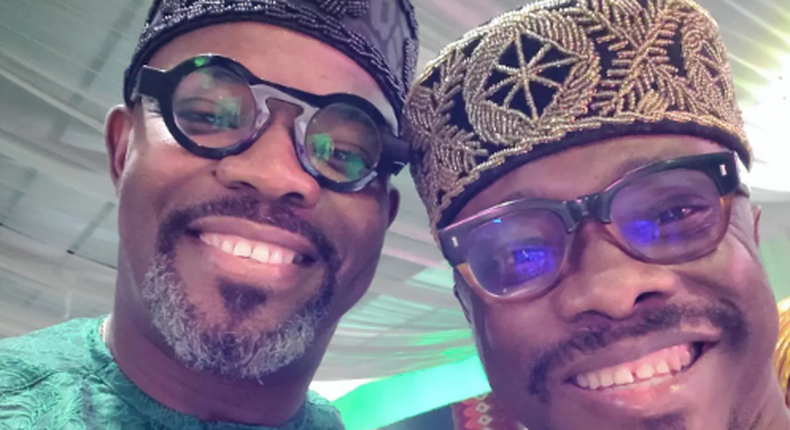 Nigerian comedians Okey Bakassi and Julius Agwu [Instagram/OkeyBakassi]