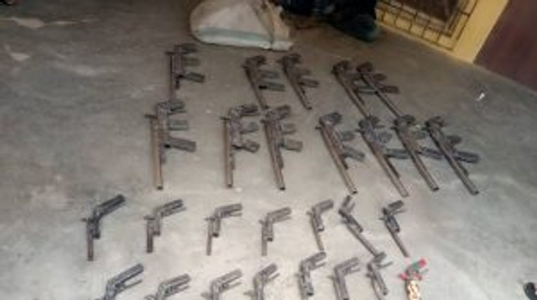 The rifles that were recovered [NAN]