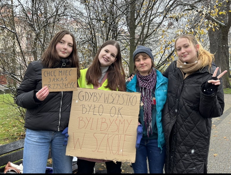 Młodzieżowy Strajk Klimatyczny Nowy Sącz 18.11.2022, fot. Matylda Wojciechowska