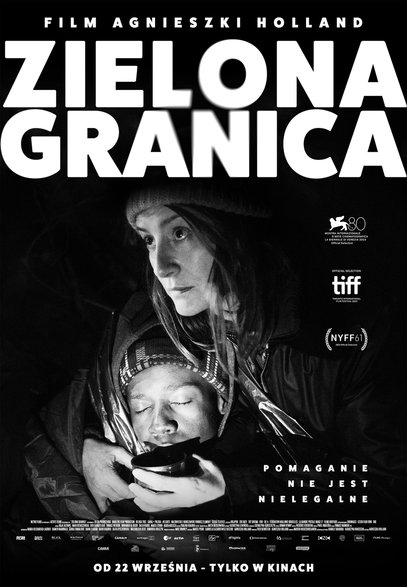 "Zielona granica", reż. Agnieszka Holland, oficjalny plakat filmu