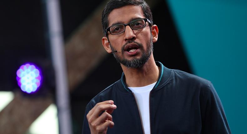 Google CEO Sundar Pichai at last year's I/O.