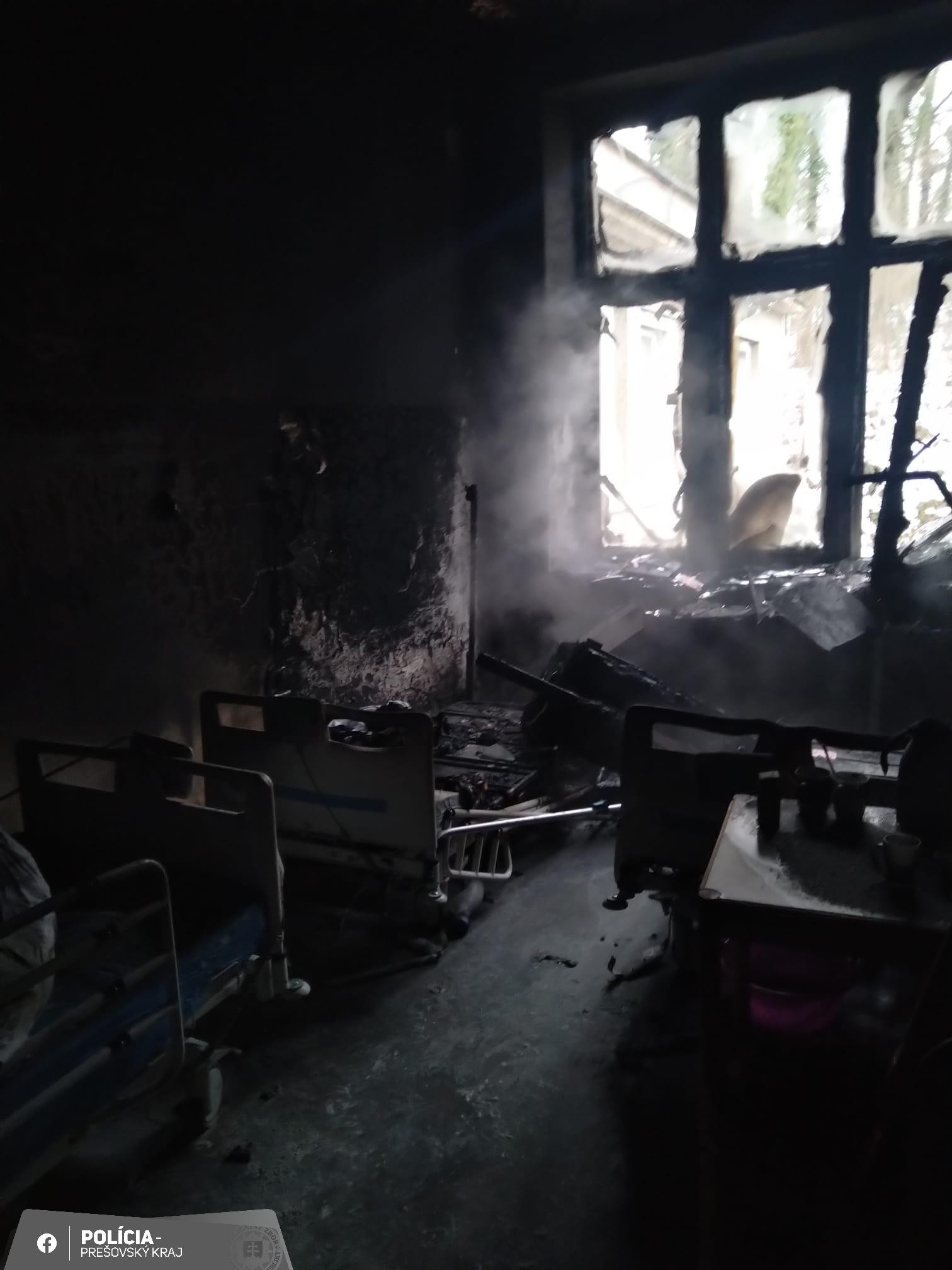 Požiar v levočskej nemocnici. 