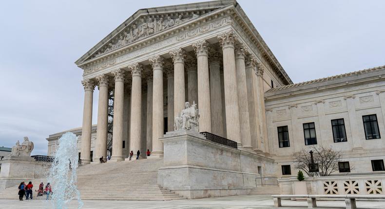 The Supreme Court is seen on Capitol Hill in Washington, Friday, April 14, 2023.AP Photo/J. Scott Applewhite