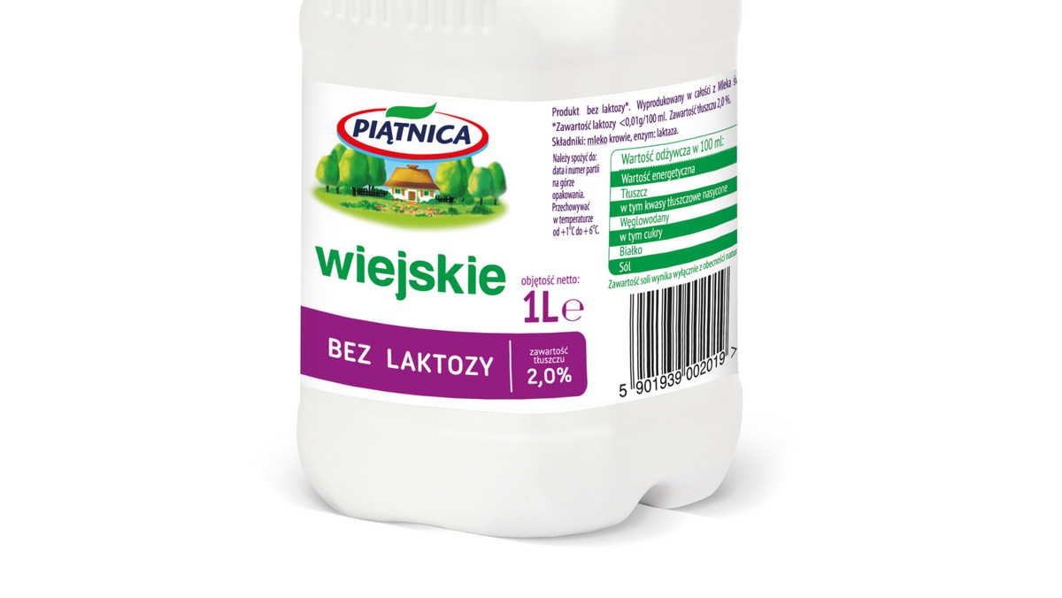 Wraz ze wzrostem świadomości konsumentów systematycznie zwiększa się zapotrzebowanie na produkty bez laktozy. Na potrzeby wymagających klientów odpowiada OSM Piątnica, która poszerza ofertę o pierwsze w Polsce, pełne witamin i wartości odżywczych świeże mleko – Wiejskie bez laktozy 1L.