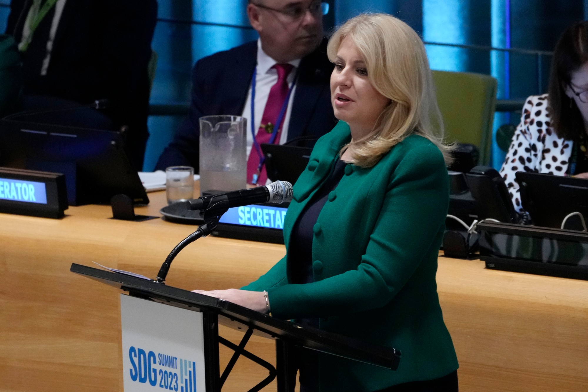 Slovenská prezidentka Zuzana Čaputová hovorí na summite trvalo udržateľného rozvoja, ktorý je jednou z najdôležitejších udalostí začiatku tohtoročného zasadnutia Valného zhromaždenia OSN.