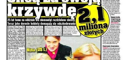 Chcą za swoją krzywdę 2,1 mln złotych