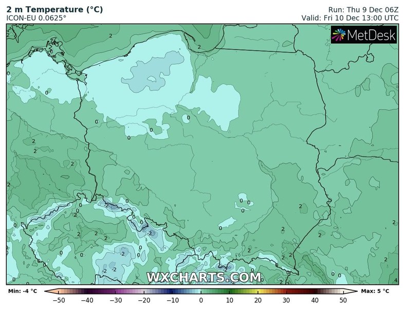 Lekki mróz utrzyma się tylko na Pojezierzu Pomorskim