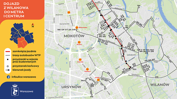 Tramwaj do Wilanowa: dojazd z Wilanowa do metra i centrum 01