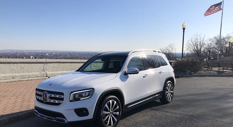 Behold! The 2020 Mercedes-Benz GLB250, in a Polar White paint job.