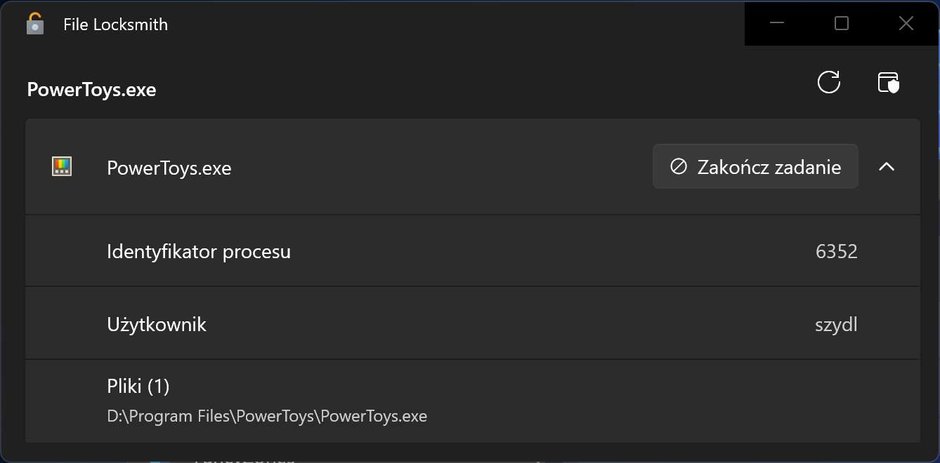 PowerToys – sprawdzanie zablokowanych plików