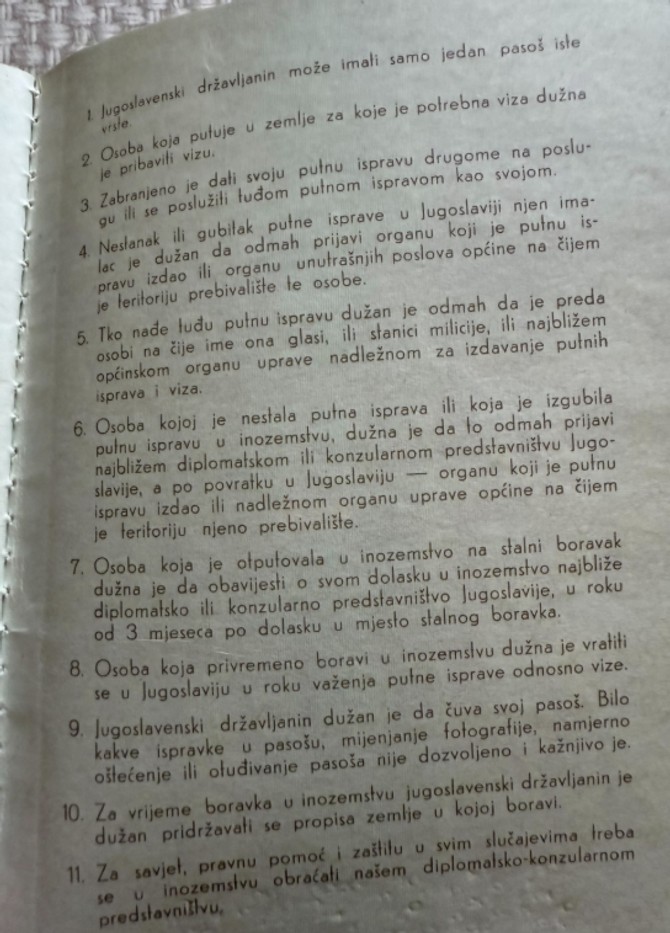 11 pravila u pasošu