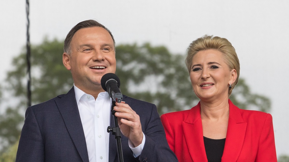 Andrzej Duda i Agata Kornhauser-Duda na pikniku "Pomagam z radością"