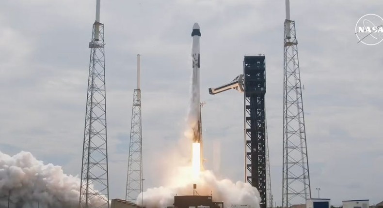 Space X's spaceship launched from Cape Canaveral in Florida on Saturday.NASA