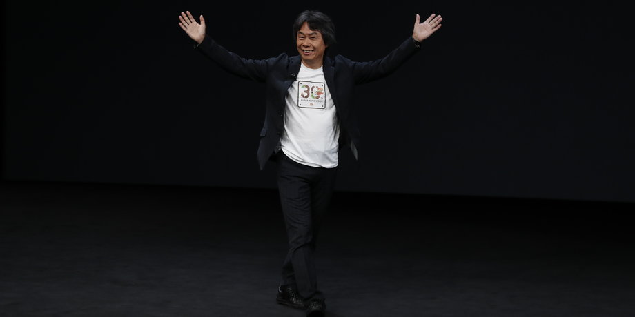 Nintendo creative director Shigeru Miyamoto at an Apple launch event.