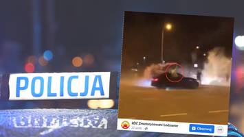 Szalona jazda BMW po skrzyżowaniu w Łodzi. Kierowca miał wyjątkowy cel