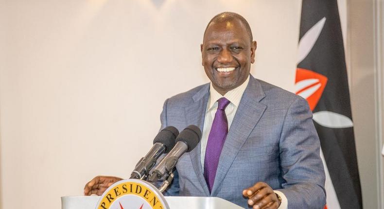 President William Ruto speaking during a press briefing on September 28, 2022