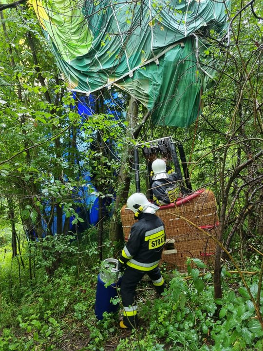 Wypadek balonu koło Szczawnicy