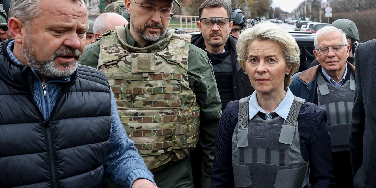 Ursula von der Leyen w Ukrainie.