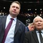 Przemysław Czarnek i prezes Jarosław Kaczyński podczas spotkania z sympatykami PiS w Lublinie