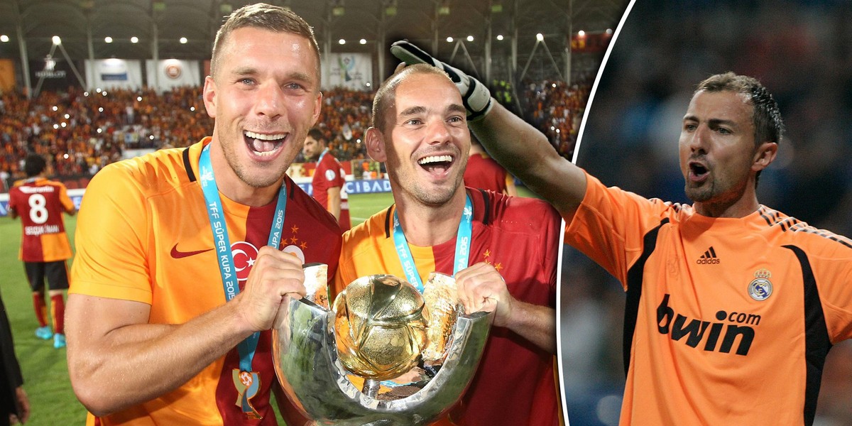 Lukas Podolski, Wesley Sneijder i Jerzy Dudek.