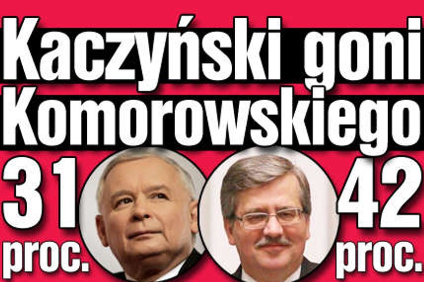 Kaczyński goni Komorowskiego!