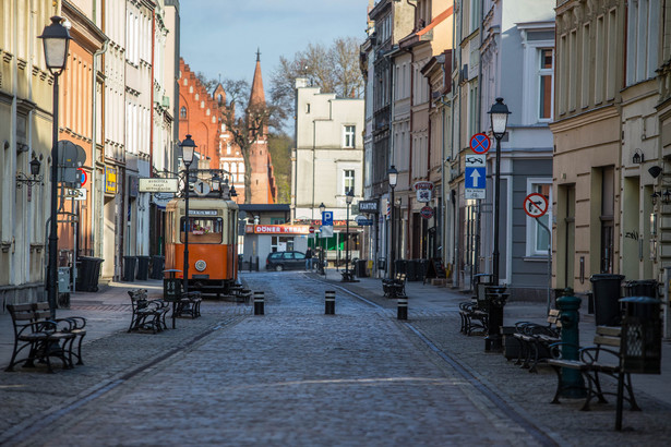 Pusta starowka i wyspa Mlynska podczas epidemii koronawirusa