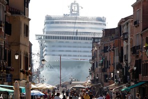 File photo of The MSC Divina cruise ship in Venice lagoon