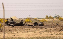 Hiszpański myśliwiec wojskowy F-18 rozbił się w Saragossie