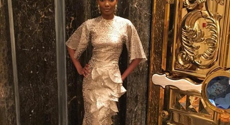 Agbani Darego at the Miss World 2015 finale