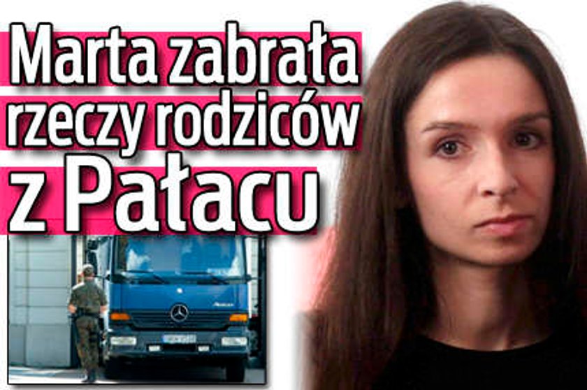 Marta zabrała rzeczy rodziców z pałacu