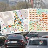 Mapa saobraćajnih nezgoda u Beogradu kombo