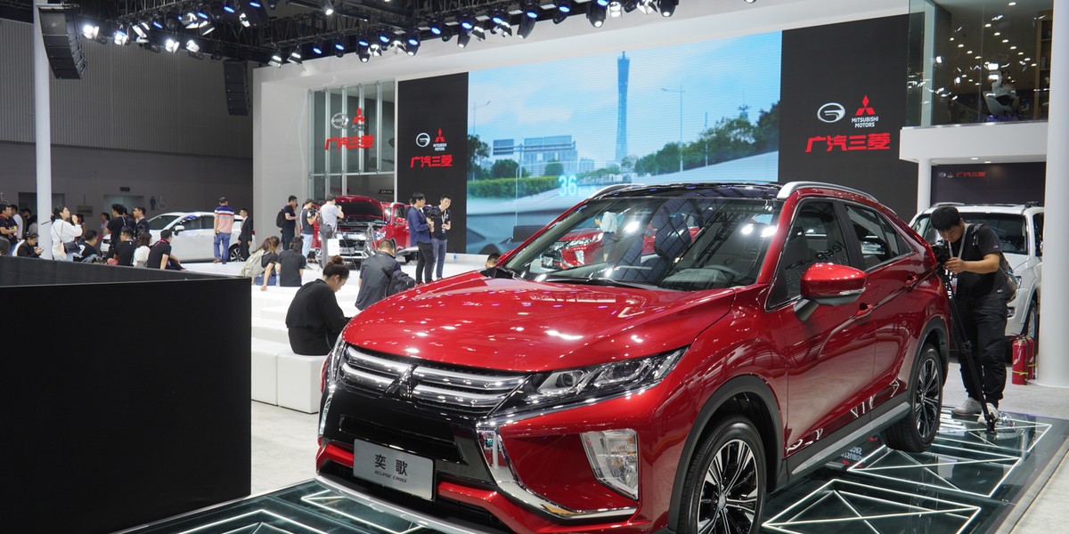 Ekspozycja mitsubishi na targach motoryzacyjnych w Guangzhou