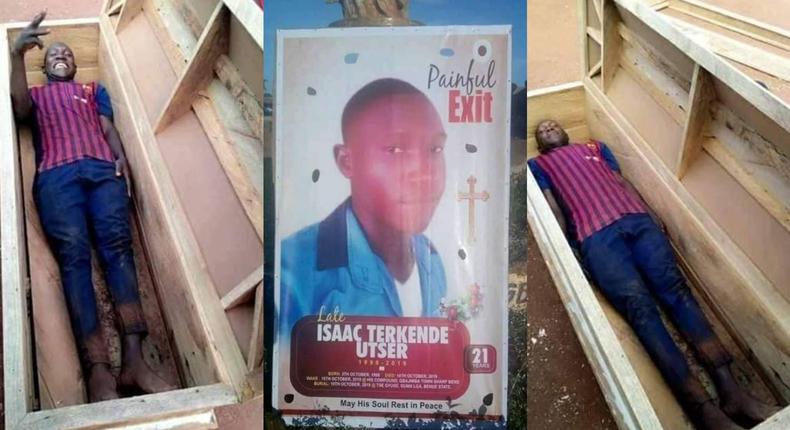 Adventurous young man dies a day after lying in a coffin to take pictures