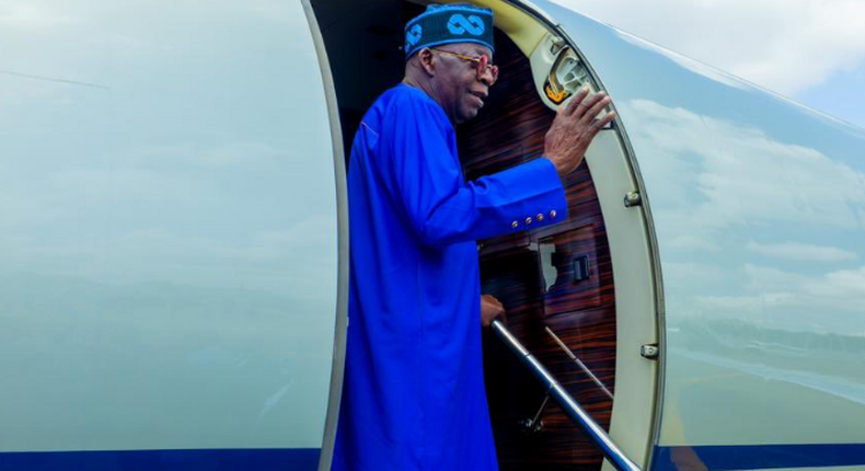 Nigeria's President Bola Tinubu jets out of the country to attend Bassirou Faye’s inauguration in Senegal. [BAT Media Office]