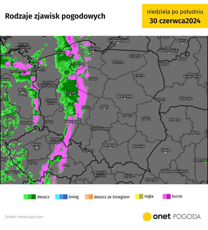 W zachodniej i centralnej Polsce możliwe są niszczycielskie burze