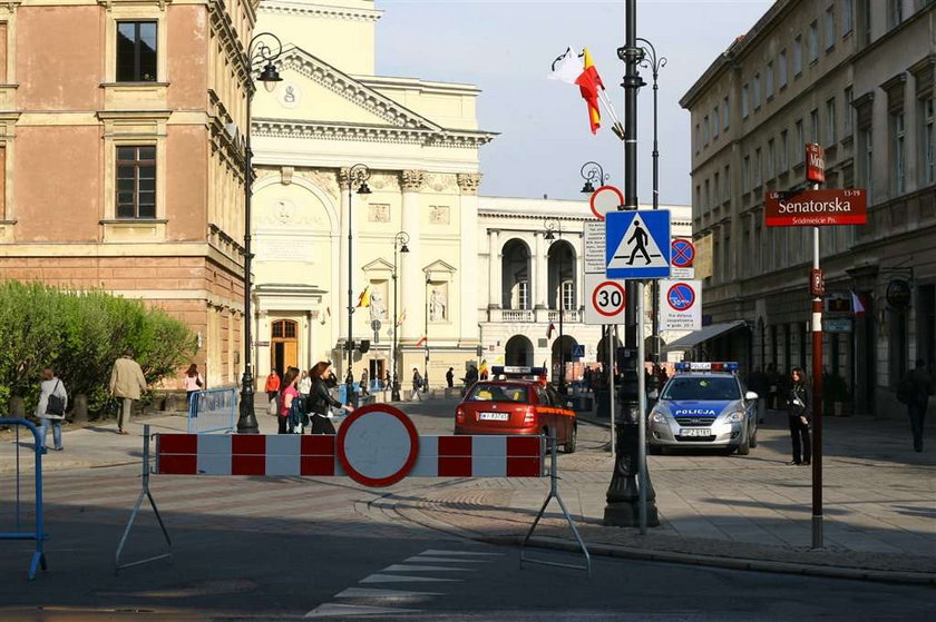 Krakowskie Przedmieście zamknięte do niedzieli