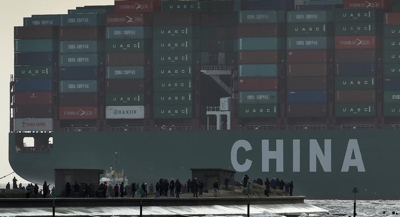 china container ship trade