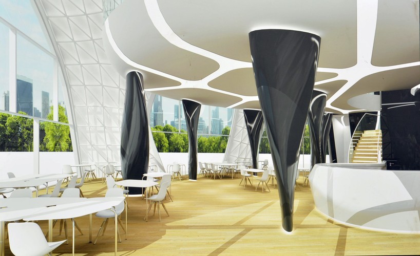 Między zasadzonymi orientalnymi drzewami, przez całą długość placu, płynąć będzie kaskadowy strumień. Powierzchnia placu zostanie wyłożona 1 300 tonami portugalskiego granitu. Na zdjęciu: Plac Europejski - wizualizacja