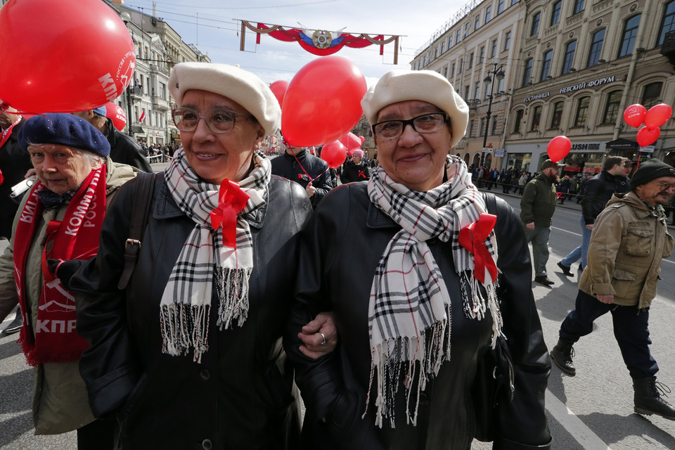 RUSSIA LABOR DAY (May Day demonstration in St. Petersburg)