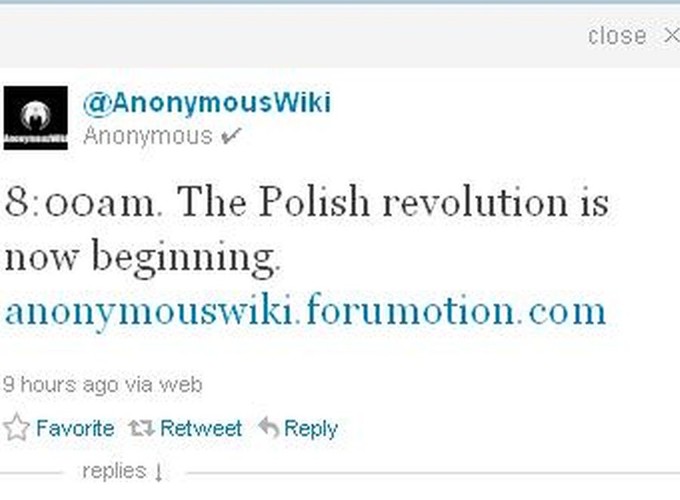 Na Twitterze pojawia się winowajca: grupa hakerska Anonymous