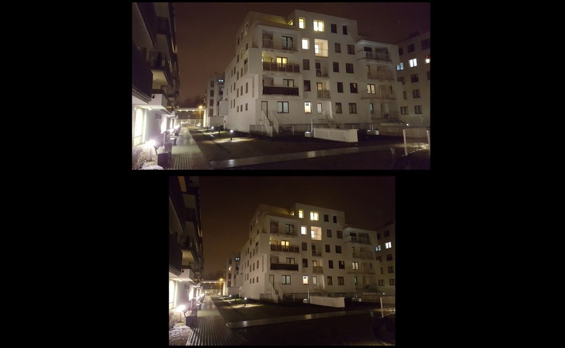 Na górze zdjęcie zrobione aparatem w telefonie Samsung Galaxy S6, na dole - S7