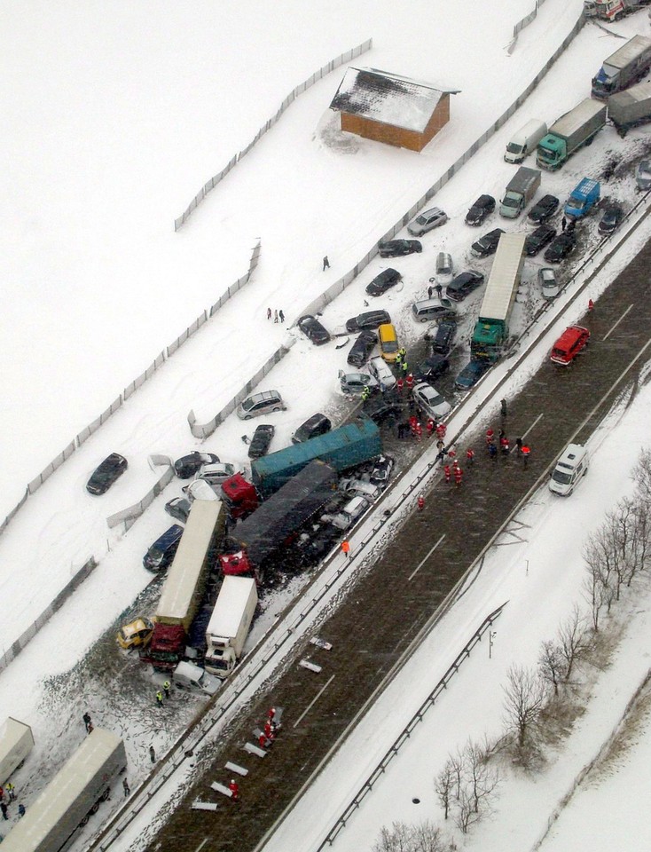 AUSTRIA KARAMBOL NA AUTOSTRADZIE