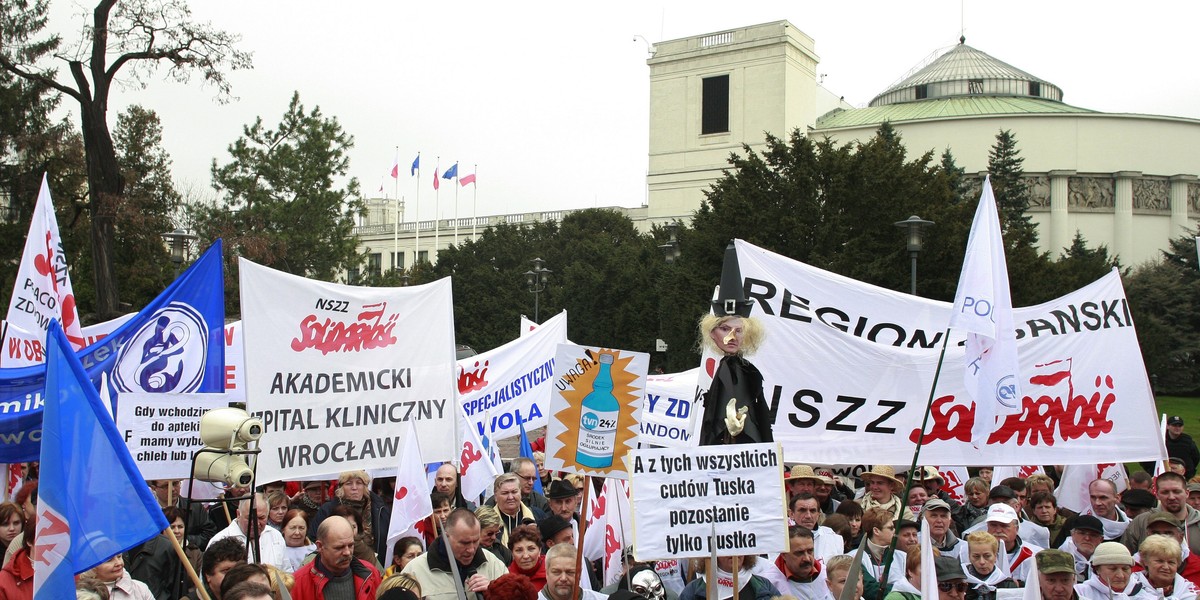 Protest Solidarności i OPZZ